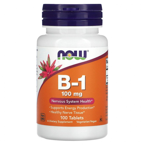 NOW Foods, B1, 100 мг, 100 таблеток #1