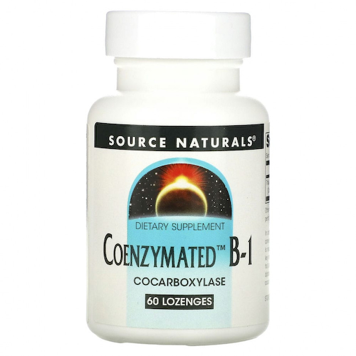 Source Naturals, ферментированный витамин B-1, 13 мг, 60 пастилок #1