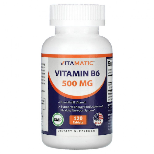 Vitamatic, Витамин B6, 500 мг, 120 таблеток #1