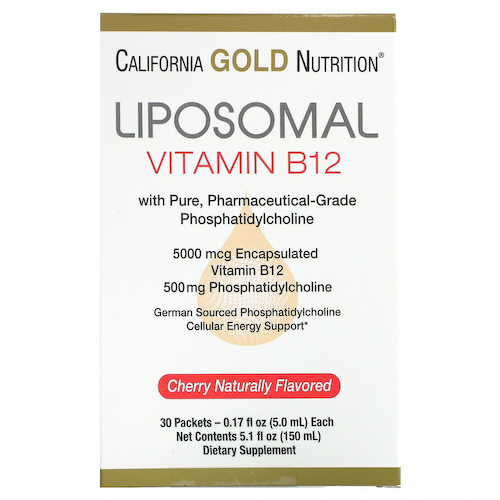 California Gold Nutrition, Липосомальный витамин B12, 30 пакетиков по 5 мл (0,17 жидк. унции) #1