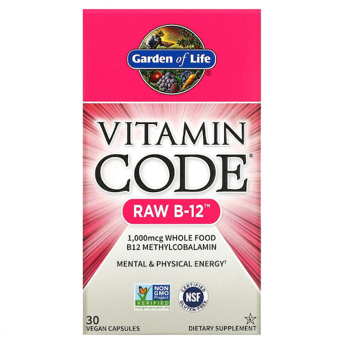 Garden of Life, Vitamin Code, RAW B12, 30 растительных капсул #1
