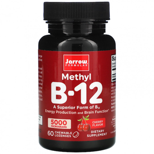 Jarrow Formulas, метил B-12, со вкусом вишни, 5000 мкг, 60 леденцов #1