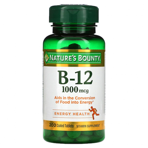 Nature's Bounty, B-12, 1000 мкг, 200 таблеток с оболочкой #1