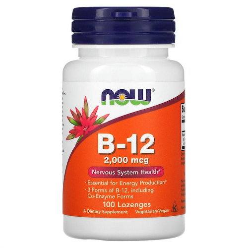 NOW Foods, B-12, 2000 мкг, 100 леденцов #1