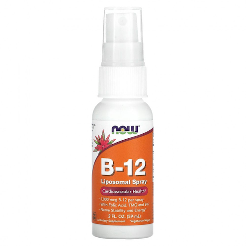 NOW Foods, Липосомальный спрей с витамином B12, 1000 мкг, 59 мл (2 жидк. унции) #1