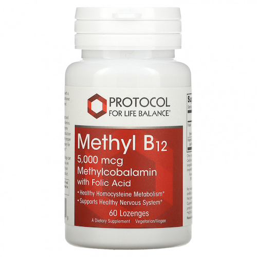 Protocol for Life Balance, Метил B12, 5000 мкг, 60 пастилок #1