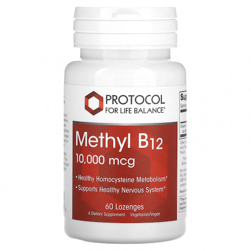 Protocol for Life Balance, Метил B12, 10 000 мкг, 60 пастилок #1