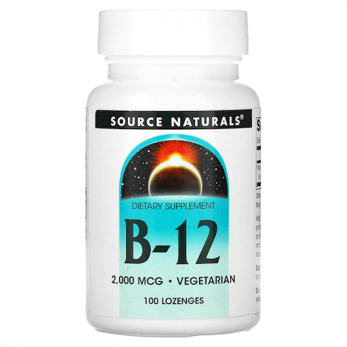 Source Naturals, B-12, 2000 мкг, 100 леденцов #1