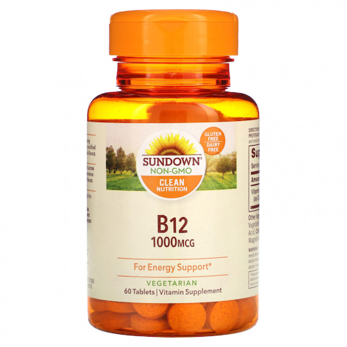 Sundown Naturals, Витамин B-12, 1000 мкг, 60 таблеток #1