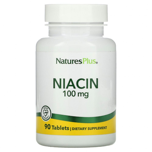 NaturesPlus, ниацин, 100 мг, 90 таблеток #1