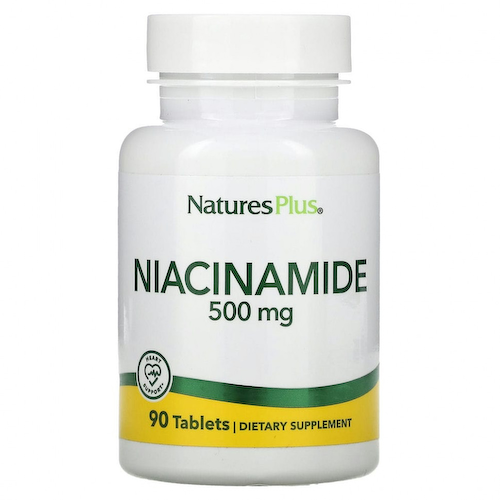 NaturesPlus, никотинамид, 500 мг, 90 таблеток #1