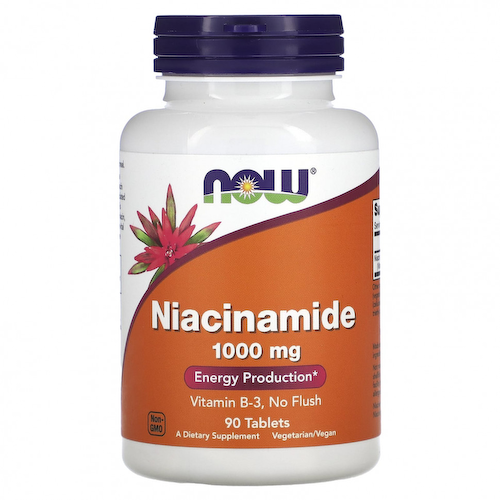 NOW Foods, никотинамид, 1000 мг, 90 таблеток #1