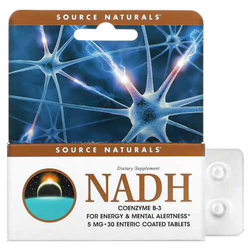 Source Naturals, NADH, Коэнзим В-3, 5 мг, 30 таблеток #1