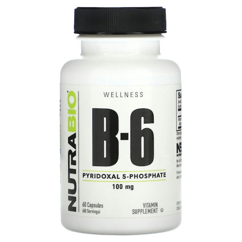 Nutrabio Labs, Витамин B6, 100 мг, 60 капсул #1