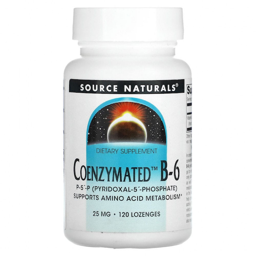 Source Naturals, ферментированный витамин B-6, 25 мг, 120 таблеток для рассасывания #1