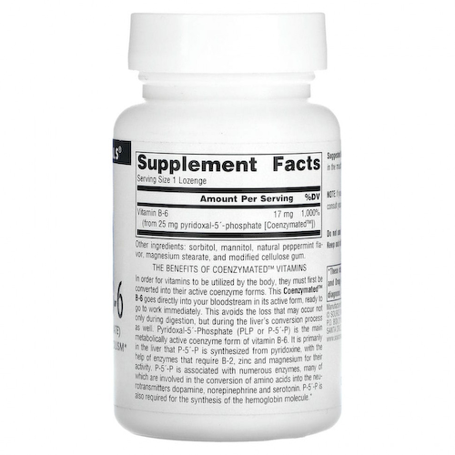Source Naturals, ферментированный витамин B-6, 25 мг, 120 таблеток для рассасывания #1