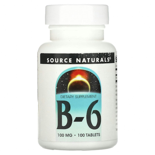 Source Naturals, Витамин B6, 100 мг, 100 таблеток #1