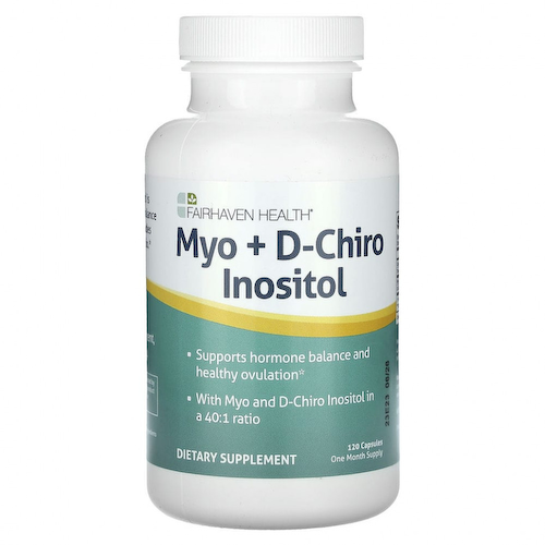 Fairhaven Health, мио-инозитол и D-хиро-инозитол, 120 капсул #1