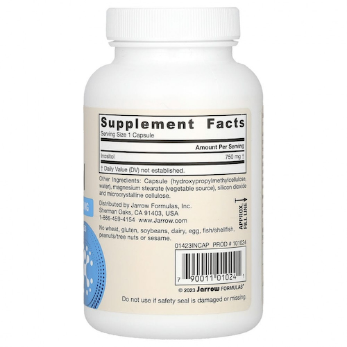 Jarrow Formulas, инозитол, 750 мг, 100 вегетарианских капсул #1