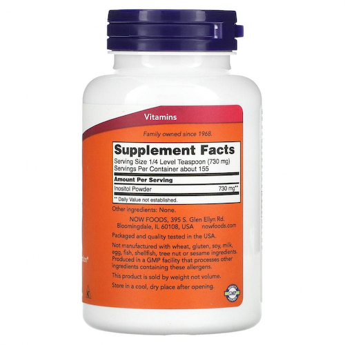 NOW Foods, инозитол, порошок, 113 г (4 унции) #1