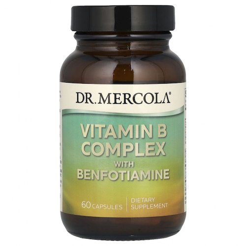 Dr. Mercola, комплекс витаминов группы B с бенфотиамином, 60 капсул #1
