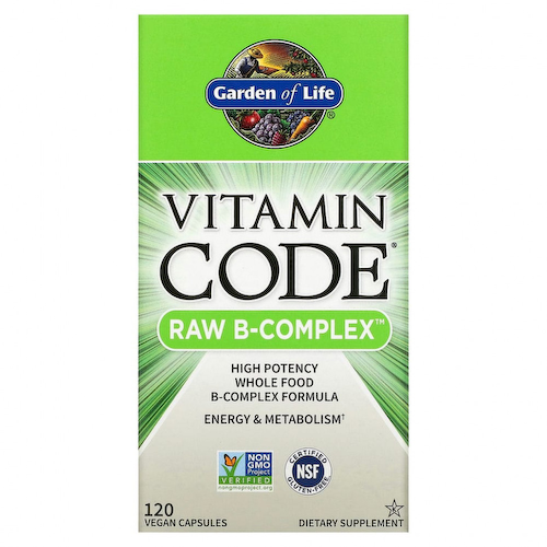 Garden of Life, Vitamin Code, Raw B-Complex, 120 веганских капсул #1