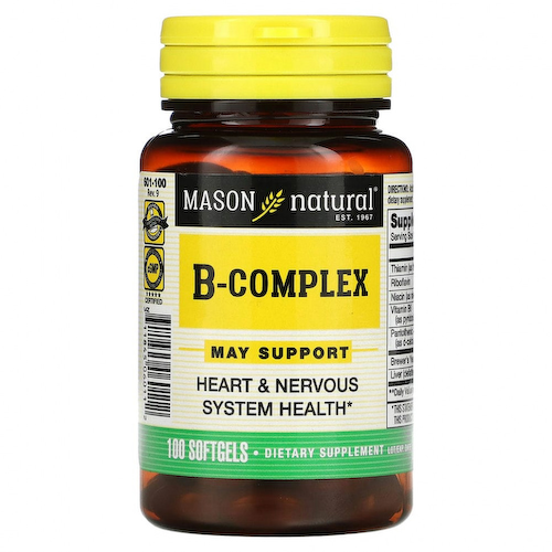 Mason Natural, комплекс витаминов группы В, 100 капсул #1