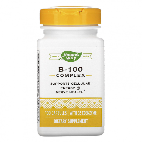 Nature's Way, комплекс B-100 с коэнзимом B2, 100 капсул #1