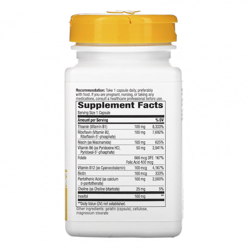 Nature's Way, комплекс B-100 с коэнзимом B2, 100 капсул #1