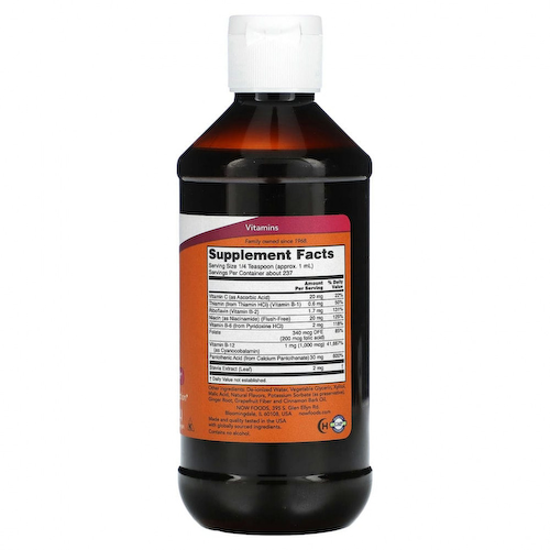 NOW Foods, B12, жидкий комплекс витамина B, 237 мл (8 жидк. унций) #1