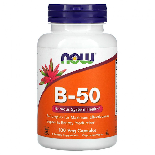 NOW Foods, B-50, 100 растительных капсул #1