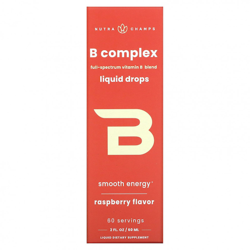 NutraChamps, B Complex, малина, 60 мл (2 жидк. Унции) #1