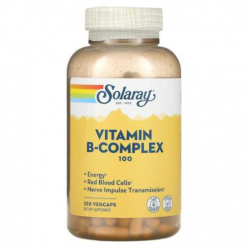 Solaray, B-Complex 100 с алоэ вера, 250 растительных капсул #1