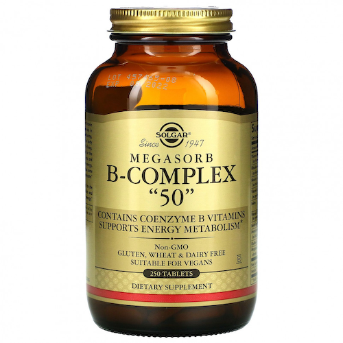 Solgar, Megasorb B-Complex «50», 250 таблеток #1