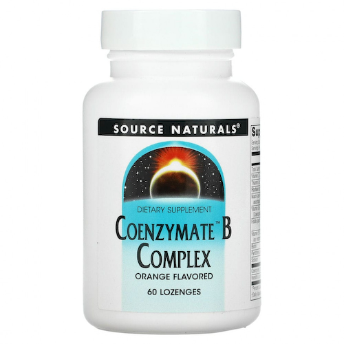 Source Naturals, комплекс ферментированных витаминов группы B, апельсиновый вкус, 60 таблеток для рассасывания #1