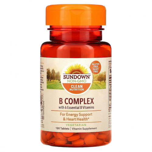 Sundown Naturals, Комплекс витаминов группы В, 100 таблеток #1