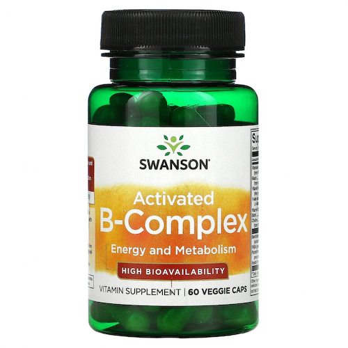 Swanson, Активированный комплекс витаминов группы B, 60 растительных капсул #1