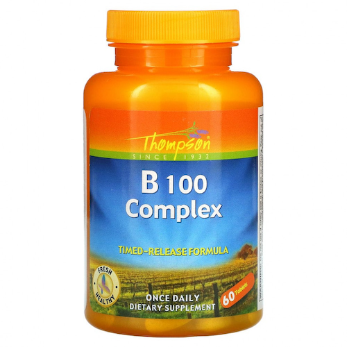 Thompson, комплекс витаминов группы В, 60 таблеток #1