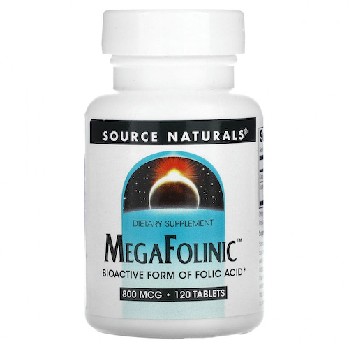 Source Naturals, MegaFolinic, 800 мкг, 120 таблеток #1