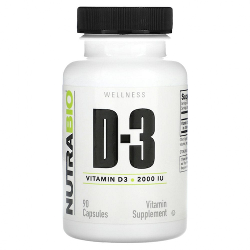 Nutrabio Labs, Витамин D-3, 2000 МЕ, 90 капсул #1