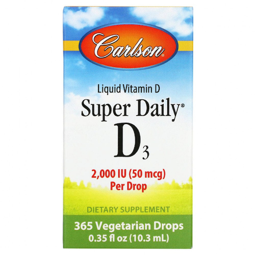 Carlson Labs, Super Daily D3, витамин D3, 50 мкг (2000 МЕ), 10,3 мл (0,35 жидк. унций) #1