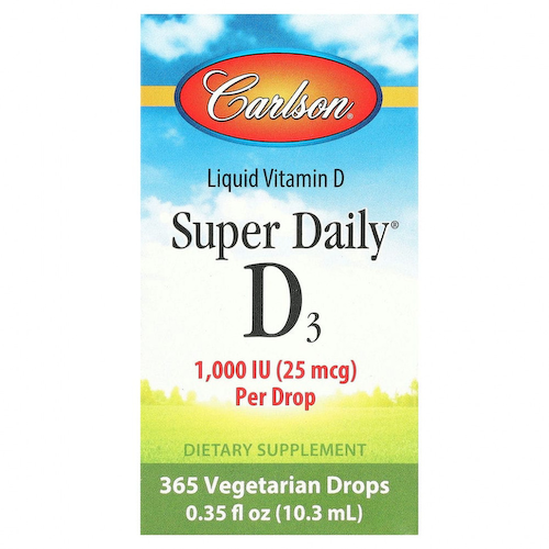 Carlson Labs, Super Daily D3, 1000 МЕ, 10,3 мл (0,35 жидк. унции) #1