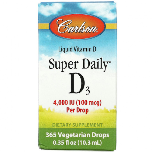 Carlson Labs, Super Daily D3, 100 мкг (4000 МЕ), 10,3 мл (0,35 жидк. Унции) #1