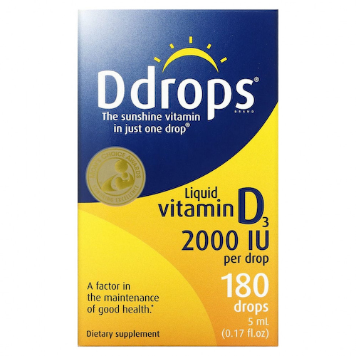 Ddrops, Жидкий витамин D3, 2000 МЕ, 5 мл (0,17 жидкой унции) #1