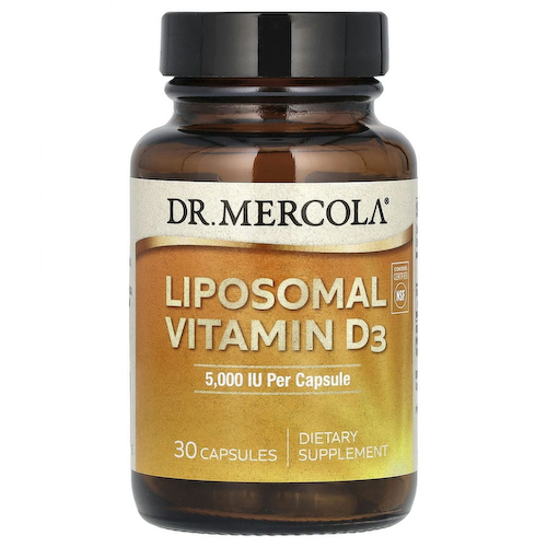 Dr. Mercola, липосомальный витамин D3, 5000 МЕ, 30 капсул #1