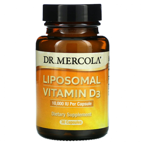 Dr. Mercola, Липосомальный витамин D3, 10 000 МЕ, 30 капсул #1