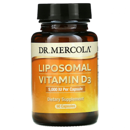 Dr. Mercola, липосомальный витамин D3, 5000 МЕ, 90 капсул #1