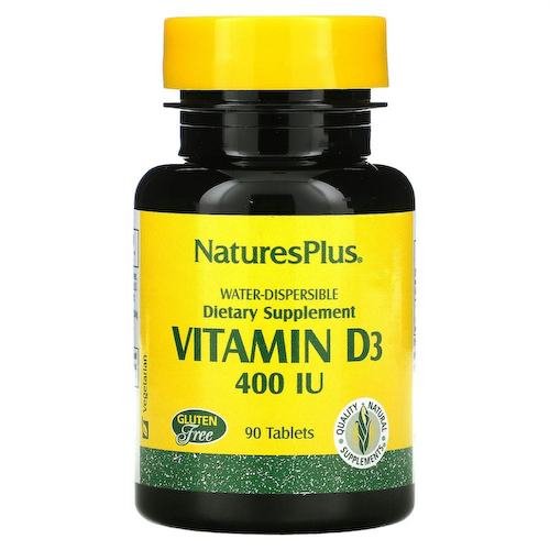 NaturesPlus, витамин D3, 400 МЕ, 90 таблеток #1