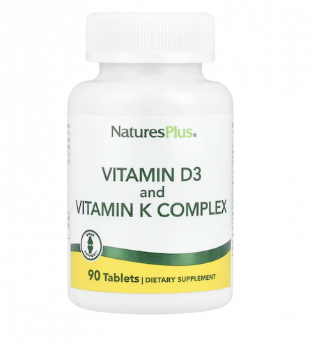 NaturesPlus, Витамины D3 и K2, 90 таблеток #1