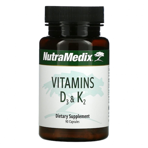 NutraMedix, витамины D3 и K2, 90 капсул #1